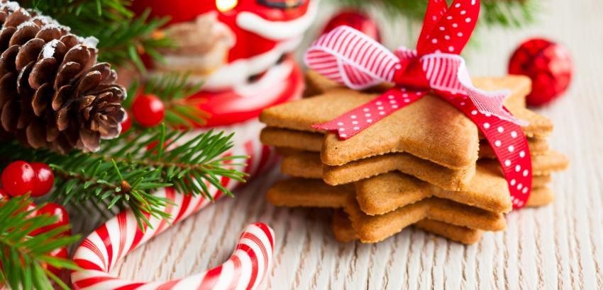 Galletas estrellas felices fiestas