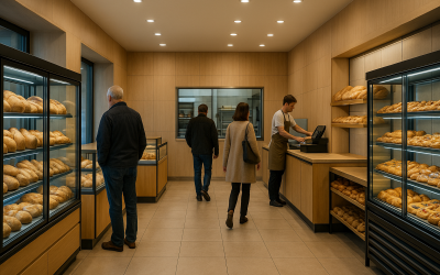 Diseño de panaderías: vitrinas, distribución y cómo aumentar las ventas